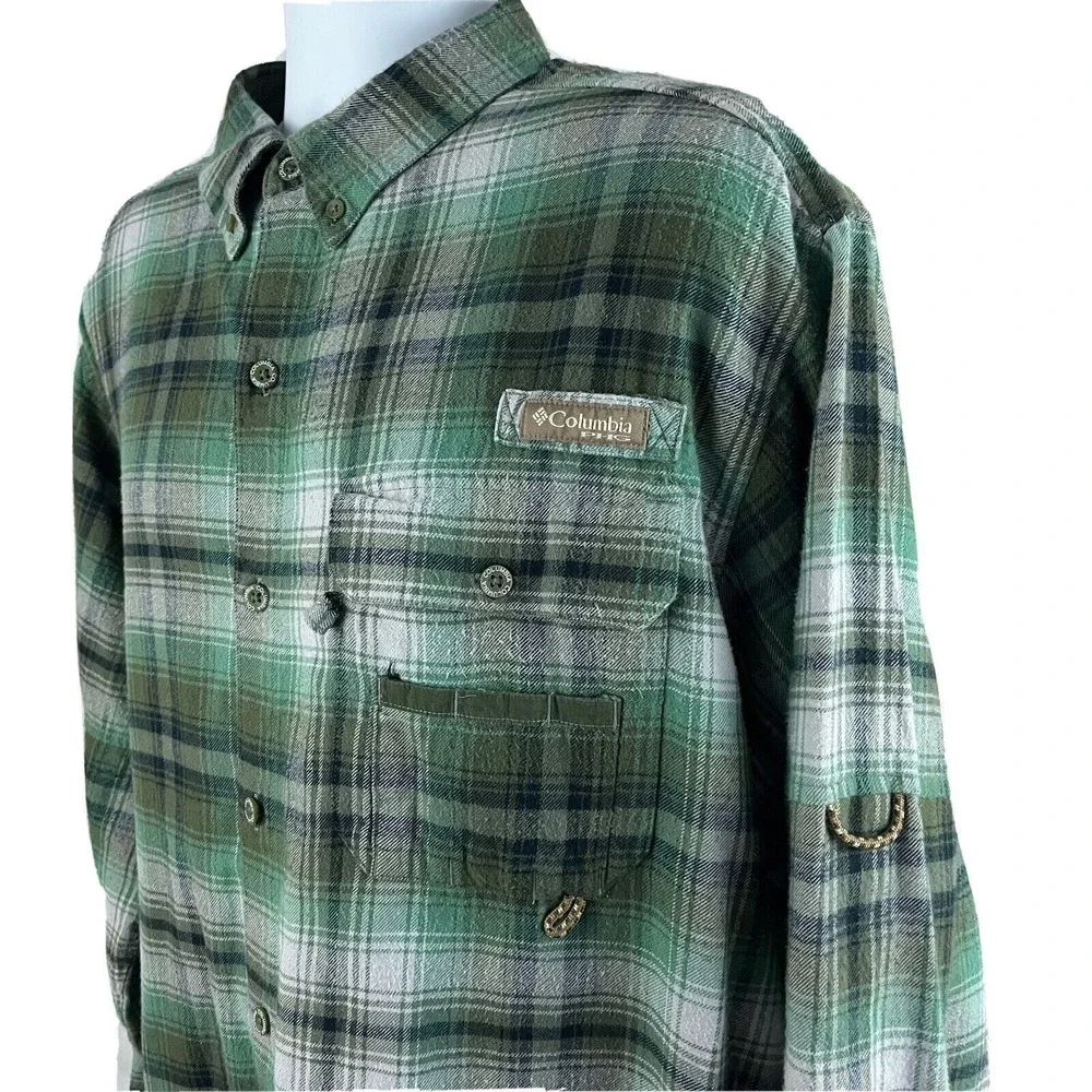 Columbia PHG Ventilated Hunting Shirt Men's Size XXL Hiking Green Long Sleeve‎
